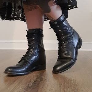 Justin Genuine Leather Lace Up Boots